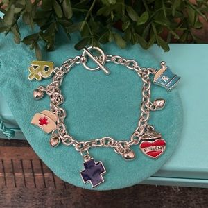 Nursing Enamel Charm Bracelet